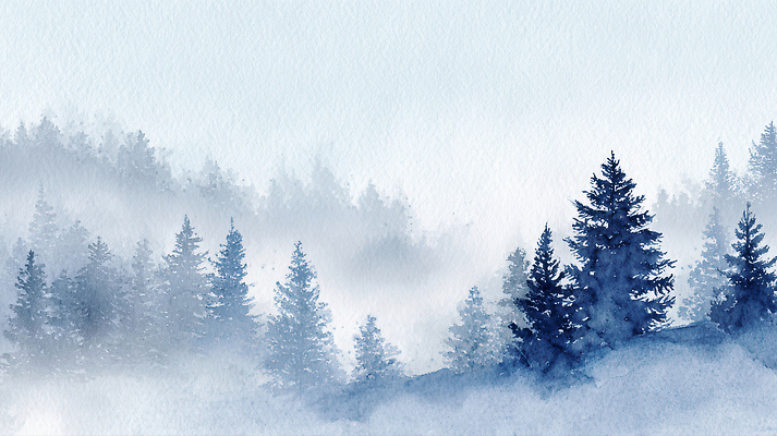 JPG 나무 겨울 일러스트 자연 생명 아침 산 풍경 파란색 평화 일출 안개 신선 숲 생태계 조용 자연친화적 국내일러스트 AI일러스트 AI콘텐츠 주간 식물 계절 컬러 컨셉 날씨 노을 파일형식