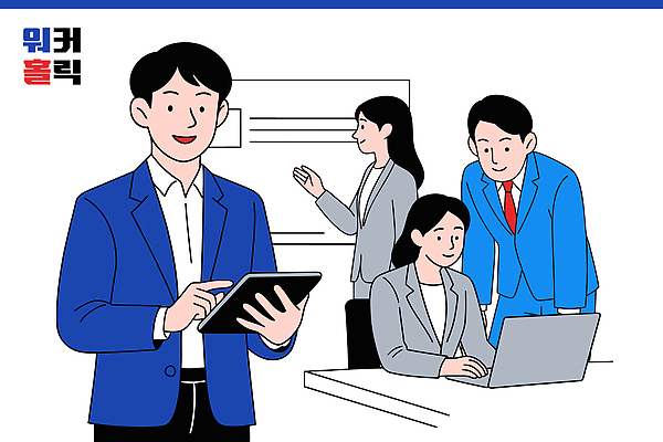 여자 남자 일러스트 회의 협력 아이디어 기술 대화 컴퓨터 태블릿 사무실 업무 작업 직장인 동료 회의실 진행 소통 워커홀릭 프로젝트 국내일러스트 AI파일 직업 컨셉 비즈니스 관계 말하기 사람 전자제품 스마트기기 파일형식 벡터