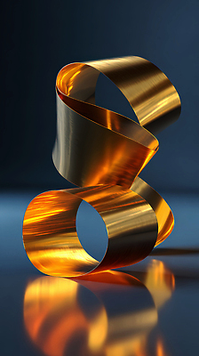 JPG 편집이미지 디자인 예술 컬러 조각 곡선 조명 반사 금속 공간 고급 광택 창의성 이미지편집 AI컴퓨터그래픽 AI콘텐츠 선 컨셉 재질 파일형식