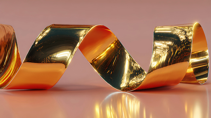 JPG 편집이미지 디자인 리본 예술 백그라운드 조명 장식 빛 조형물 반사 금색 고급 부드러움 광택 이미지편집 AI컴퓨터그래픽 AI콘텐츠 컬러 컨셉 미술 감각 파일형식