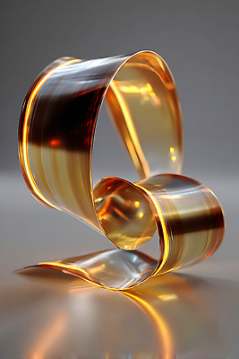 JPG 모양 편집이미지 디자인 예술 곡선 조명 반사 촬영 매력적 금색 투명 필름 오브젝트 디테일 이미지편집 AI컴퓨터그래픽 AI콘텐츠 선 컬러 컨셉 파일형식