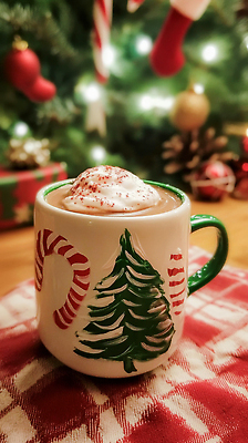JPG 나무 편집이미지 계절 음료 크리스마스장식 크리스마스 겨울 디저트 따뜻함 장식 컵 초콜릿 달콤 오브젝트 코코아 홈카페 편집실사 AI포토 AI콘텐츠 식물 식기 기념일 음식 카페 맛 CG 파일형식