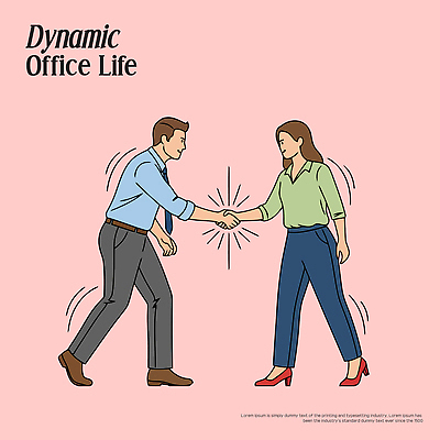 일러스트 비즈니스 관계 협력 악수 직장 대화 여러명 사무실 만남 업무 직장인 동료 소통 긍정적 국내일러스트 AI파일 직업 감정 다수 컨셉 회사 말하기 사람 손짓 작업 파일형식 벡터