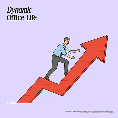 직업 남자 화살표 일러스트 성공 그래프 미래 직장 일상 사무실 환경 도전 성장 업무 직장인 발전 변화 기회 역동적 창의성 국내일러스트 AI파일 컨셉 회사 비즈니스 사람 라이프 작업 파일형식 벡터