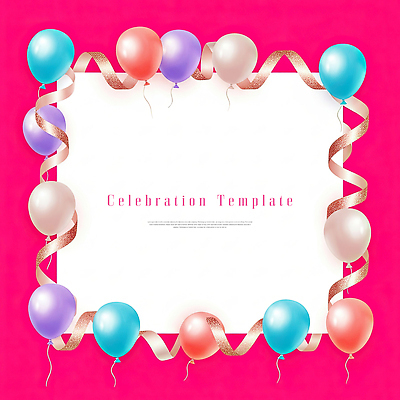 JPG 디자인 기념일 리본 분홍색 컬러 일러스트 졸업 결혼식 이벤트 장식 파티 축하 생일 풍선 국내일러스트 AI일러스트 AI콘텐츠 교육 결혼 컨셉 파일형식