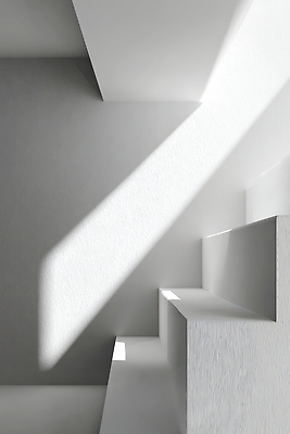 JPG 모양 편집이미지 디자인 건축 예술 그림자 빛 인테리어 공간 흰색 구출 장면 단순화된 편집실사 AI컴퓨터그래픽 AI콘텐츠 컬러 도움 CG 파일형식