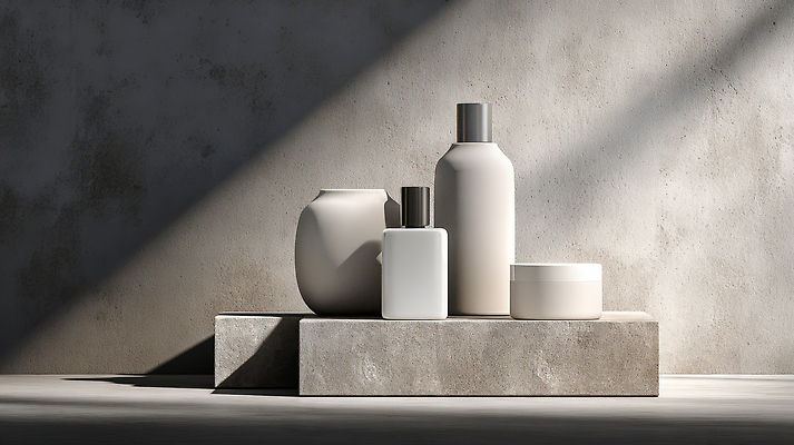 JPG 편집이미지 디자인 컬러 조명 인테리어 화장품 공간 흰색 모던 심플 정리 직사각형 스타일 편집실사 AI컴퓨터그래픽 AI콘텐츠 도형 뷰티 CG 파일형식