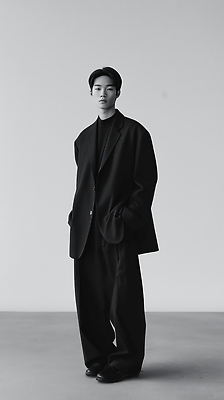 컬러 사람 CG 파일형식 AI포토 모델 검은색 스튜디오 포즈 패션 남자 스타일 옷 이미지 편집이미지 편집실사 JPG 의료성형뷰티 AI인물포토 AI콘텐츠