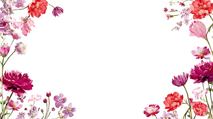 JPG 식물 디자인 꽃 화초 예술 컬러 백그라운드 꽃무늬 일러스트 자연 수채화 장식 초록색 여름 봄 화려 화사함 감성 조화 꽃프레임 생동감 창의성 국내일러스트 AI일러스트 AI콘텐츠 계절 컨셉 무늬 프레임 생태계 파일형식