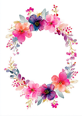 JPG 식물 디자인 꽃 예술 분홍색 꽃다발 잎 패턴 일러스트 자연 수채화 미술 장식 장미 보라색 화사함 훌라후프 꽃프레임 색감 창작 국내일러스트 AI일러스트 AI콘텐츠 컬러 컨셉 무늬 문화예술 프레임 생태계 파일형식