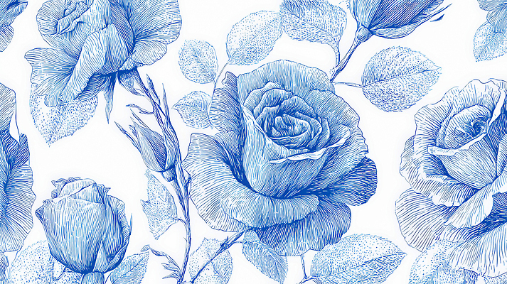 JPG 모양 디자인 꽃잎 꽃 예술 컬러 백그라운드 잎 패턴 일러스트 자연 벽지 그래픽 장식 파란색 인테리어 장미 국내일러스트 식물 무늬 생태계 파일형식