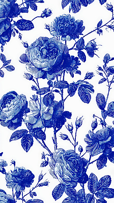 JPG 식물 디자인 화초 백그라운드 잎 꽃무늬 패턴 일러스트 자연 장식 파란색 인테리어 장미 그림 화사함 세련 국내일러스트 꽃 컬러 컨셉 무늬 생태계 파일형식