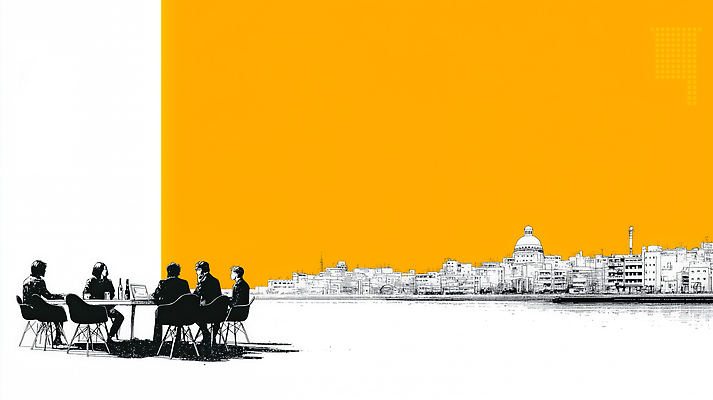 JPG 백그라운드 의자 일러스트 비즈니스 탁자 하늘 회의 협력 실내 풍경 여러명 사무실 노란색 도시 토론 집중 모던 소통 오후 상호작용 국내일러스트 AI일러스트 AI콘텐츠 컬러 가구 다수 컨셉 사람 내부 파일형식