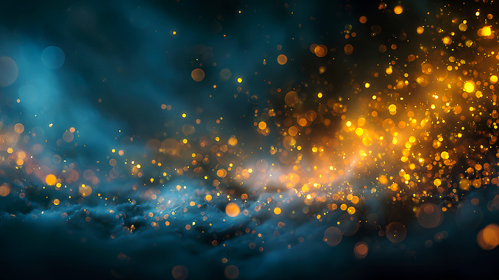JPG 편집이미지 예술 자연 파란색 빛 반짝임 금색 안개 분위기 신비 장면 디지털아트 몽환 이미지편집 AI컴퓨터그래픽 AI콘텐츠 컬러 컨셉 모션 날씨 생태계 파일형식