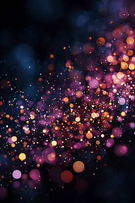 JPG 모양 편집이미지 디자인 예술 컬러 백그라운드 패턴 추상 조명 반짝임 보라색 주황색 어둠 점 화려 크기 이미지편집 AI컴퓨터그래픽 AI콘텐츠 컨셉 무늬 모션 파일형식