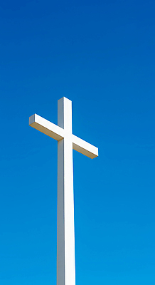 JPG 편집이미지 공원 종교 상징 십자가 자연 하늘 파란색 햇빛 평화 공간 흰색 기도 조용 편집실사 AI포토 AI콘텐츠 공공시설 컬러 컨셉 태양 CG 생태계 파일형식