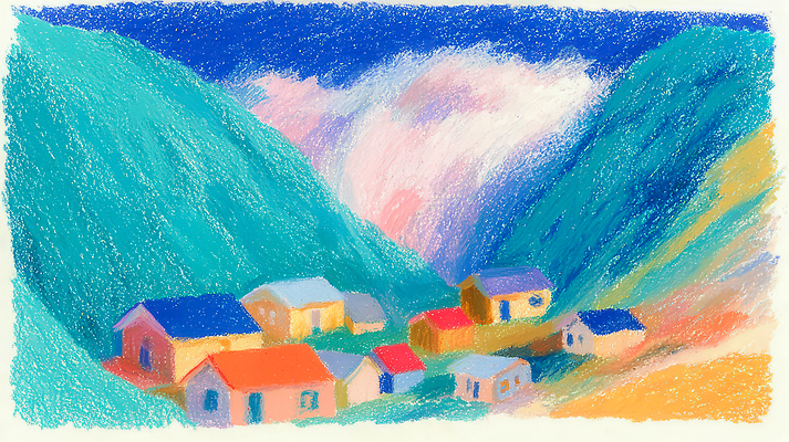 JPG 유럽 예술 일러스트 자연 하늘 산 풍경 일상 라이프 평화 마을 고요 편안함 그림 지역 조화 유럽여행 국내일러스트 AI일러스트 AI콘텐츠 나라 해외여행 컨셉 생활 감각 생태계 파일형식