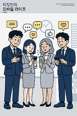문화 일러스트 모바일 협력 기술 스마트라이프 대화 스마트폰 사무실 정보 업무 직장인 네트워크 그룹 전문직 동료 이모티콘 소통 경영 국내일러스트 AI파일 직업 라이프스타일 컨셉 비즈니스 관계 말하기 핸드폰 스마트기기 작업 파일형식 벡터