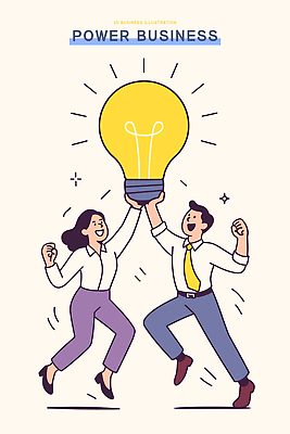 일러스트 비즈니스 전구 성공 협력 아이디어 여러명 희망 기쁨 목표 결과 창업 열정 소통 혁명 창의력 국내일러스트 AI파일 감정 다수 컨셉 사람 자영업 파일형식 벡터