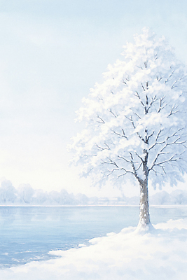 JPG 나무 호수 겨울 일러스트 자연 풍경 평화 얼음 고요 흰색 나뭇가지 눈 수면 차가움 조용 청명 풍경화 겨울풍경 차분 국내일러스트 AI일러스트 AI콘텐츠 자연요소 식물 계절 컬러 컨셉 날씨 물 그림 생태계 파일형식