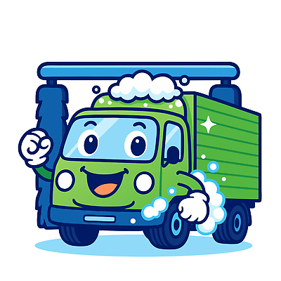 디자인 일러스트 모션 자동차 웃음 일상 귀여움 기계 거품 트럭 붓 청소 즐거움 서비스 친환경 세차 세차장 일러캐릭터 AI파일 캐릭터 감정 육상교통 컨셉 표정 라이프 환경 파일형식 벡터