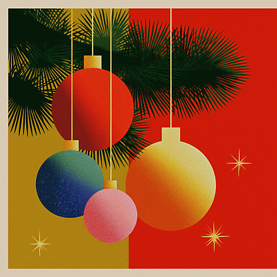 JPG 기념일 행복 감정 컬러 크리스마스 겨울 일러스트 가족 따뜻함 장식 반짝임 크리스마스트리 파티 축제 나뭇가지 분위기 연말 오너먼트 국내일러스트 AI일러스트 AI콘텐츠 나무 계절 컨셉 크리스마스장식 관계 모션 이벤트 파일형식