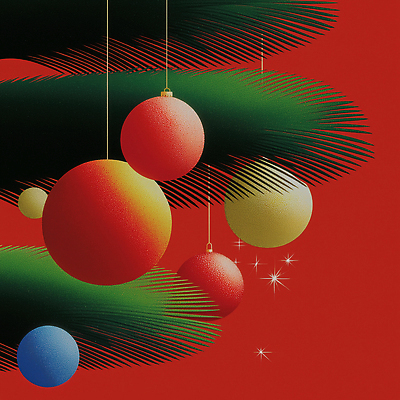 JPG 나무 기념일 감정 문화 컬러 크리스마스 겨울 일러스트 가족 장식 친구 반짝임 파티 축제 축하 화려 분위기 구슬 즐거움 연말 국내일러스트 AI일러스트 AI콘텐츠 식물 계절 컨셉 관계 모션 이벤트 파일형식