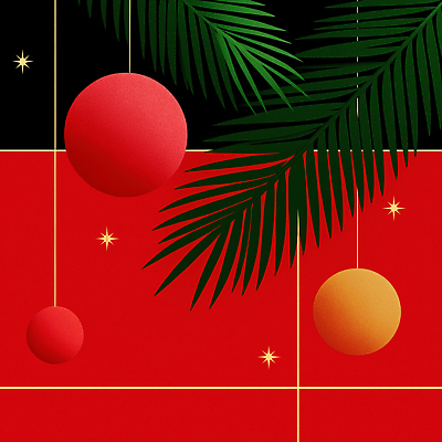 JPG 디자인 포스터 별 예술 컬러 백그라운드 잎 크리스마스 일러스트 공 그래픽 장식 빨간색 초록색 환경 검은색 축제 분위기 모던 국내일러스트 AI일러스트 AI콘텐츠 자연요소 식물 기념일 컨셉 파일형식