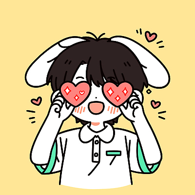 캐릭터 감정 백그라운드 일러스트 모션 표정 사랑 소년 노란색 귀여움 하트 표현 토끼 즐거움 심플 귀 창의성 국내일러스트 AI파일 모양 남자 어린이 컬러 컨셉 포유류 신체부위 반려동물 파일형식 벡터