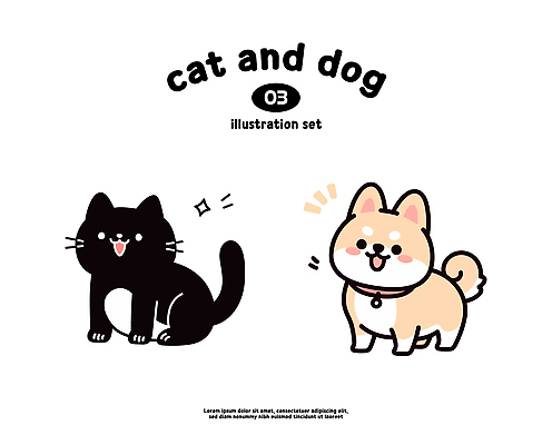 동물 행복 컬러 일러스트 털 사랑 미소 친구 반려동물 귀여움 고양이 개 동료 그림 개캐릭터 고양이캐릭터 베이지색 동정 국내일러스트 AI파일 감정 동물캐릭터 컨셉 포유류 관계 표정 파일형식 벡터