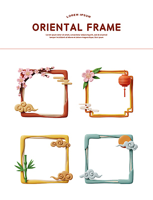 PSD 편집이미지 전통 디자인 문화 예술 컬러 백그라운드 프레임 장식 오리엔탈 벚꽃 공예 연 꾸미기 창의성 편집3D 꽃 취미 3D 놀이용품 파일형식