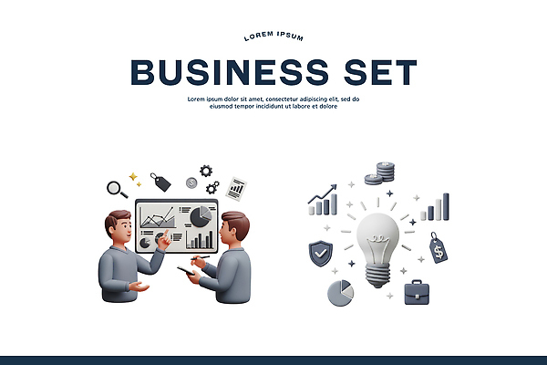 PSD 편집이미지 남자 비즈니스 통계 성공 회의 그래프 아이디어 경제 자료 성장 토론 프레젠테이션 분석 전략 서류판 편집3D 컨셉 사람 3D 사무용품 파일형식