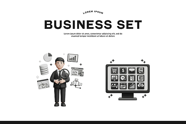 PSD 편집이미지 캐릭터 비즈니스 통계 성공 기술 관리 그래픽 경제 자료 업무 시장 분석 확대경 혁명 편집3D 컨셉 3D 작업 파일형식