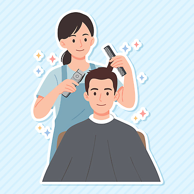 헤어스타일 남자 얼굴 의자 일러스트 조명 머리카락 미용실 미용사 이발 고객 집중 서비스 헤어용품 이발소 스타일링 전문 국내일러스트 AI파일 직업 가구 컨셉 사람 신체부위 머리 미용용품 뷰티샵 파일형식 벡터