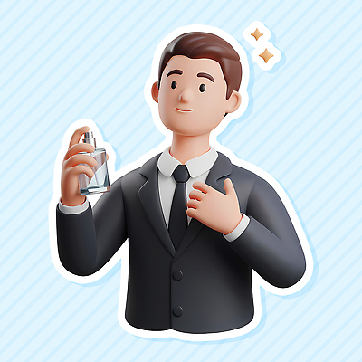 PSD 편집이미지 캐릭터 응시 남자 감정 비즈니스 손가락 표정 미소 정장 손짓 자신감 가슴 프레젠테이션 향수 스타일 편집3D 손 시선 옷 모션 사람 신체부위 3D 화장품 파일형식