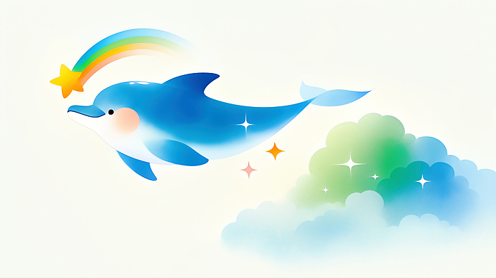 JPG 동물 별 예술 바다 무지개 일러스트 상상 자연 풍경 파란색 꿈 비행 신비 돌고래 색채 환상 국내일러스트 자연요소 컬러 컨셉 포유류 수중동물 생태계 파일형식