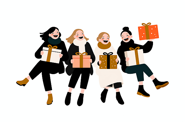 JPG 디자인 여자 행복 컬러 일러스트 선물 웃음 친구 파티 축제 기쁨 거래 그룹 놀이터 즐거움 소통 사교 순간 국내일러스트 AI일러스트 AI콘텐츠 감정 컨셉 관계 놀이 표정 사람 이벤트 파일형식