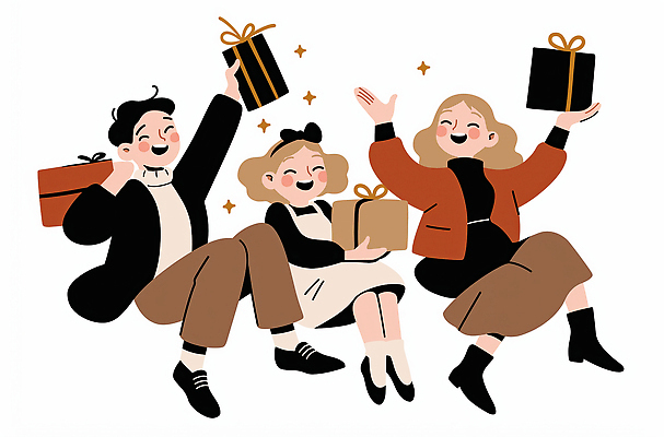 JPG 기념일 행복 감정 일러스트 기념 함께함 선물 웃음 친구 파티 기쁨 모임 축하 생일 즐거움 기념품 국내일러스트 AI일러스트 AI콘텐츠 컨셉 관계 표정 이벤트 오브젝트 파일형식