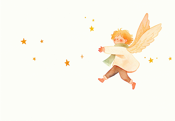 JPG 행복 별 어린이 백그라운드 날개 일러스트 상상 밝음 미소 소년 스카프 꿈 자유 즐거움 무중력 국내일러스트 자연요소 남자 감정 컨셉 표정 사람 목도리 파일형식