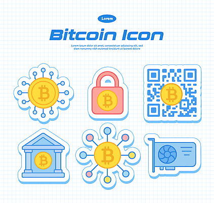 아이콘 기술 금융 자료 네트워크 심볼 보안 QR코드 가상화폐 블록체인 2D아이콘 스테이블코인 AI파일 돈 안전 경제 파일형식 벡터 4차산업