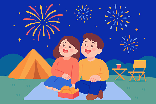 커플 행복 데이트 일러스트 가족 자연 놀이 하늘 디저트 불꽃놀이 이야기 야외 친구 소풍 캠핑 로맨틱 모닥불 캠핑장 즐거움 여름밤 국내일러스트 AI파일 감정 음식 컨셉 관계 불 레저 여름 야외활동 야간 생태계 파일형식 벡터
