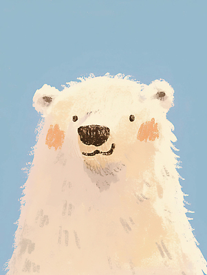 계절 컨셉 곰 표정 생태계 파일형식 AI콘텐츠 북극곰 귀여움 웃음 털 겨울 동물 자연 장면 생명 그림 따뜻함 캐릭터 이미지 JPG 일러스트 국내일러스트 AI일러스트