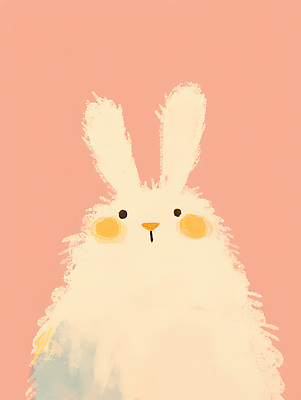 감정 컬러 컨셉 포유류 사람 신체부위 반려동물 감각 파일형식 AI콘텐츠 토끼 털 부드러움 귀여움 분홍색 동물 아기 얼굴 성격 귀 그림 디지털 예술 포근함 행복 사랑 JPG 일러스트 국내일러스트 AI일러스트