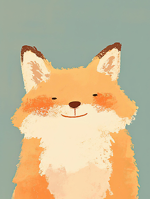 JPG 동물 캐릭터 디자인 감정 컬러 백그라운드 일러스트 자연 미소 포근함 즐거움 그림 여우 장면 국내일러스트 포유류 표정 감각 생태계 파일형식