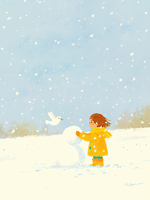 JPG 동물 행복 어린이 겨울 일러스트 자연 눈사람 놀이 조류 겨울스포츠 풍경 친구 장난감 설원 눈송이 즐거움 국내일러스트 AI일러스트 AI콘텐츠 계절 감정 스포츠 관계 눈_날씨 사람 생태계 파일형식