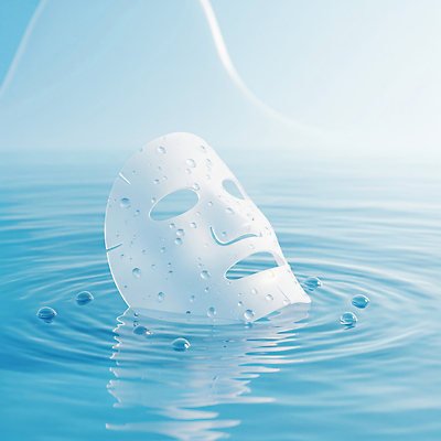 JPG 편집이미지 자연 휴식 가면 물 뷰티 반사 평화 촉촉함 물방울 신선 투명 수면 편안함 스킨케어 이미지편집 AI컴퓨터그래픽 AI콘텐츠 자연요소 컨셉 젖음 감각 생태계 파일형식