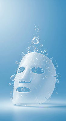 JPG 편집이미지 웰빙 휴식 건강 마스크 물 뷰티 청결 거품 마사지 피부 스킨케어 테라피 수분_꽃가루 이미지편집 AI컴퓨터그래픽 AI콘텐츠 자연요소 컨셉 신체부위 위생 파일형식