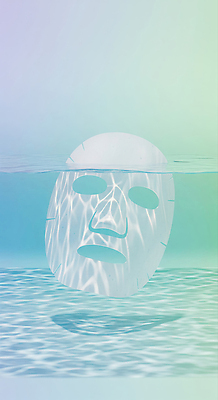 JPG 편집이미지 디자인 컬러 패턴 자연 휴식 마스크 물 빛 반사 평화 수중 고요 수면 장면 이미지편집 AI컴퓨터그래픽 AI콘텐츠 자연요소 컨셉 무늬 생태계 파일형식