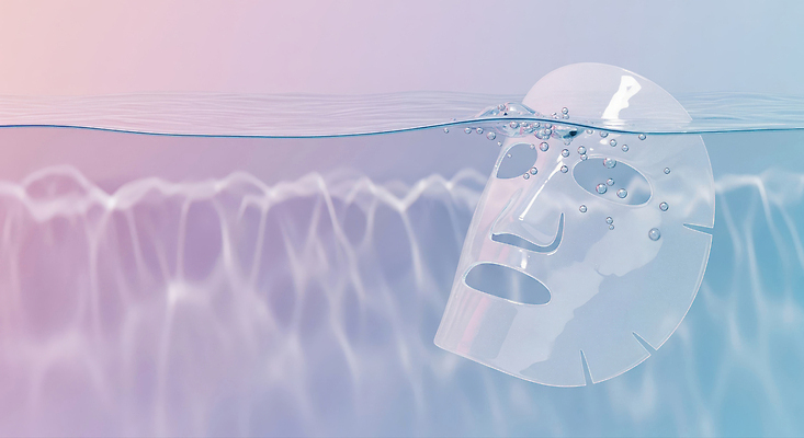 JPG 편집이미지 웰빙 아침 마스크 물 화장 뷰티 수중 수영 물방울 투명 수면 피부관리 이미지 스킨케어 이미지편집 AI컴퓨터그래픽 AI콘텐츠 주간 자연요소 수상스포츠 파일형식