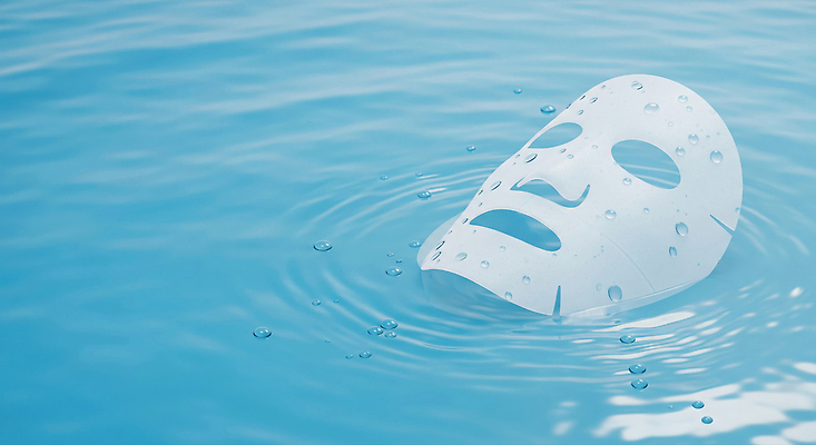 JPG 편집이미지 컬러 마스크 물 뷰티 수중 화장품 물방울 수면 편안함 스킨케어 방수 이미지편집 AI컴퓨터그래픽 AI콘텐츠 자연요소 감각 파일형식